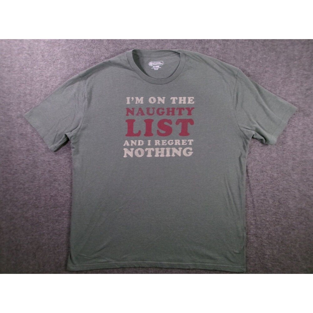 Pivotal Partners Shirt Mens 2X Green Naughty List Graphic Regret Nothing